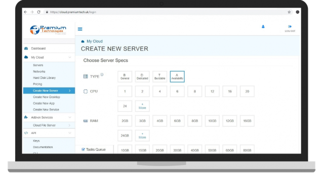 choose server specification